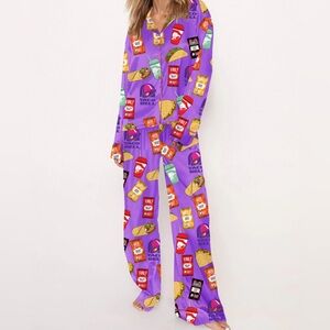 TACO BELL PAJAMAS SHESHOW LONG MEDIUM PURPLE